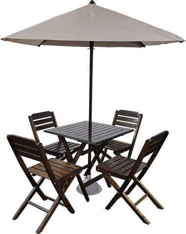 Juego mesa, sillas para exteriores